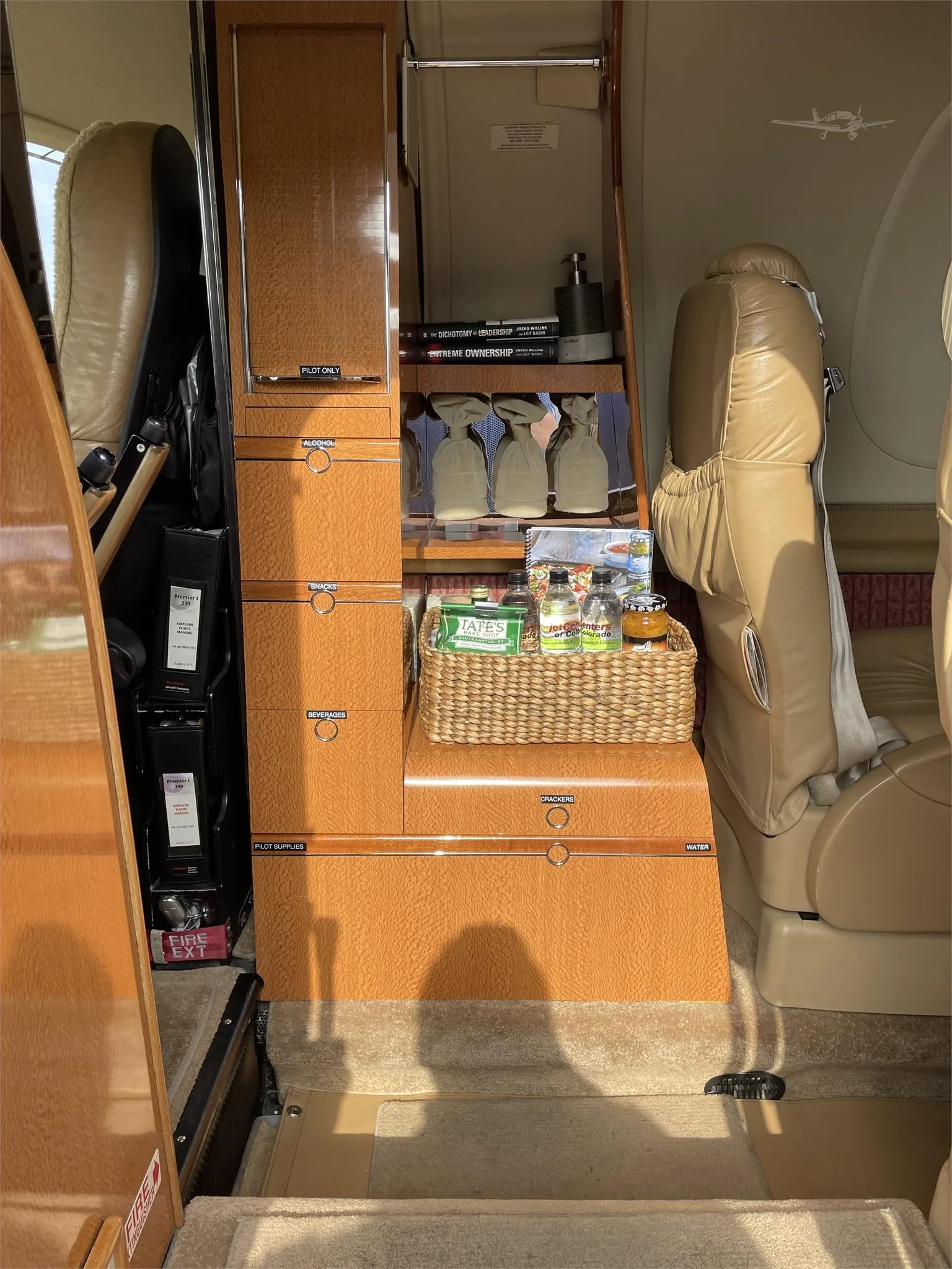 Cabin interior of a 2002 BEECHCRAFT PREMIER I.
