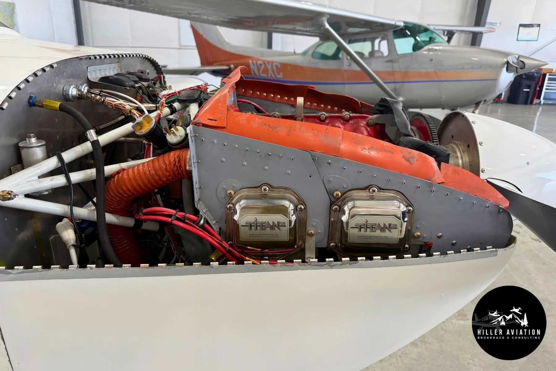 Engine detail of a 2006 VANS RV-9A.
