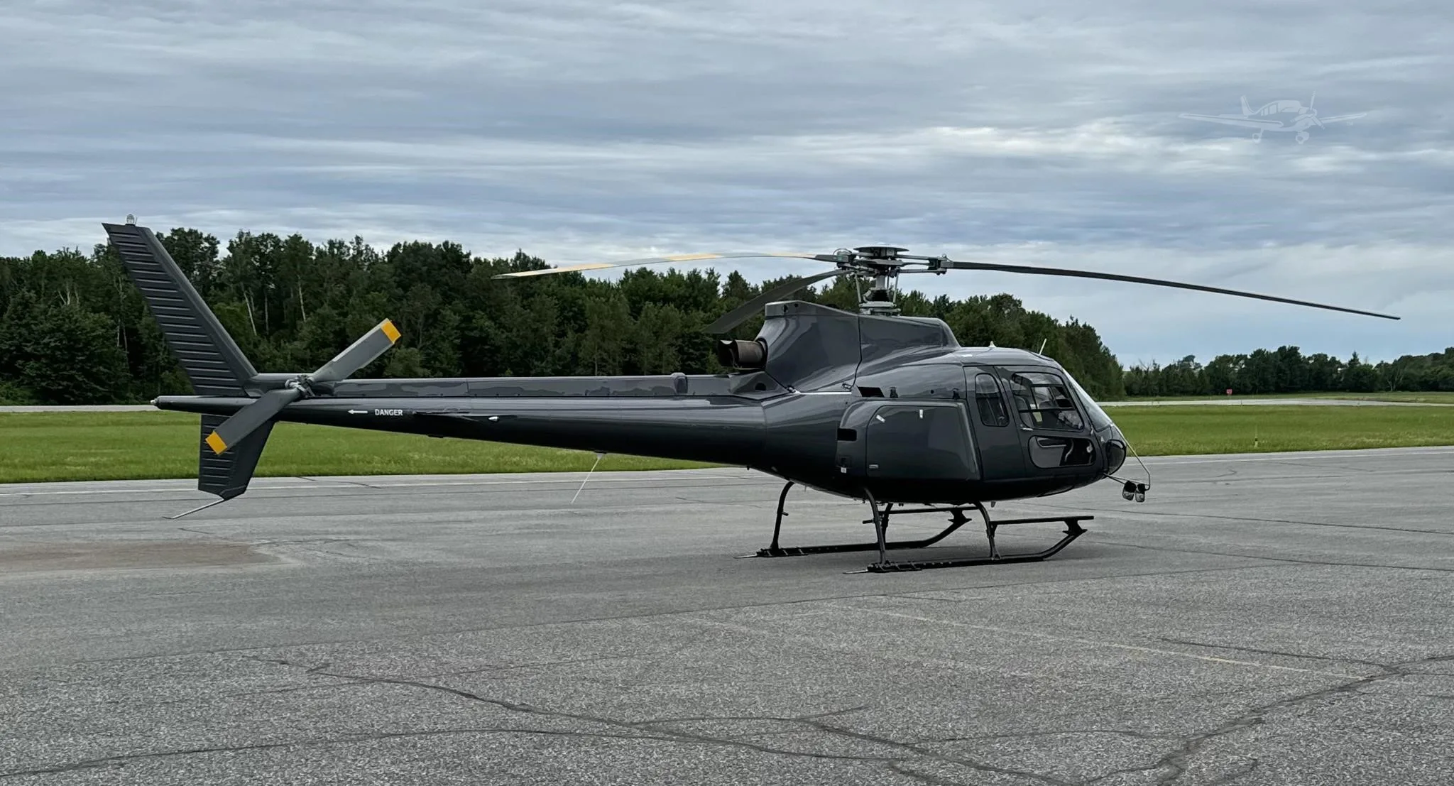 Exterior view of a 1989 EUROCOPTER AS350BA, C-GPBA.