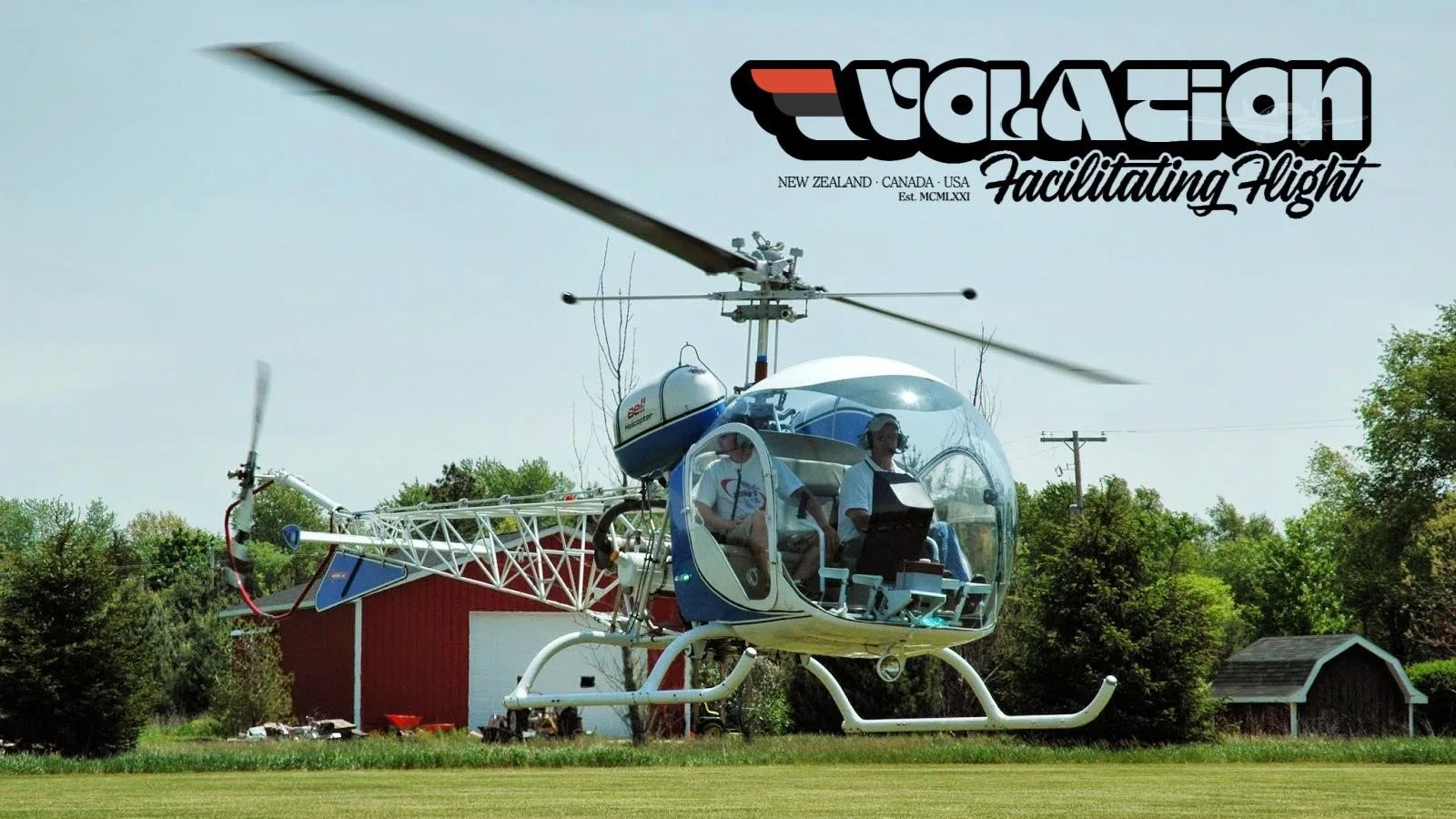 Exterior view of a 1968 BELL 47G-3B-1.