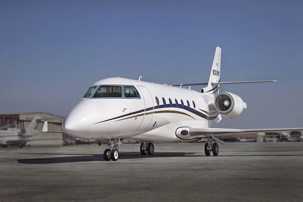 Exterior view of a 2005 Gulfstream G200.