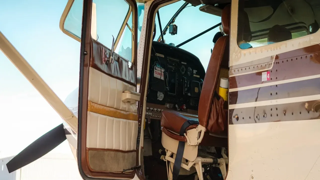 Cabin interior of a 1969 Cessna.