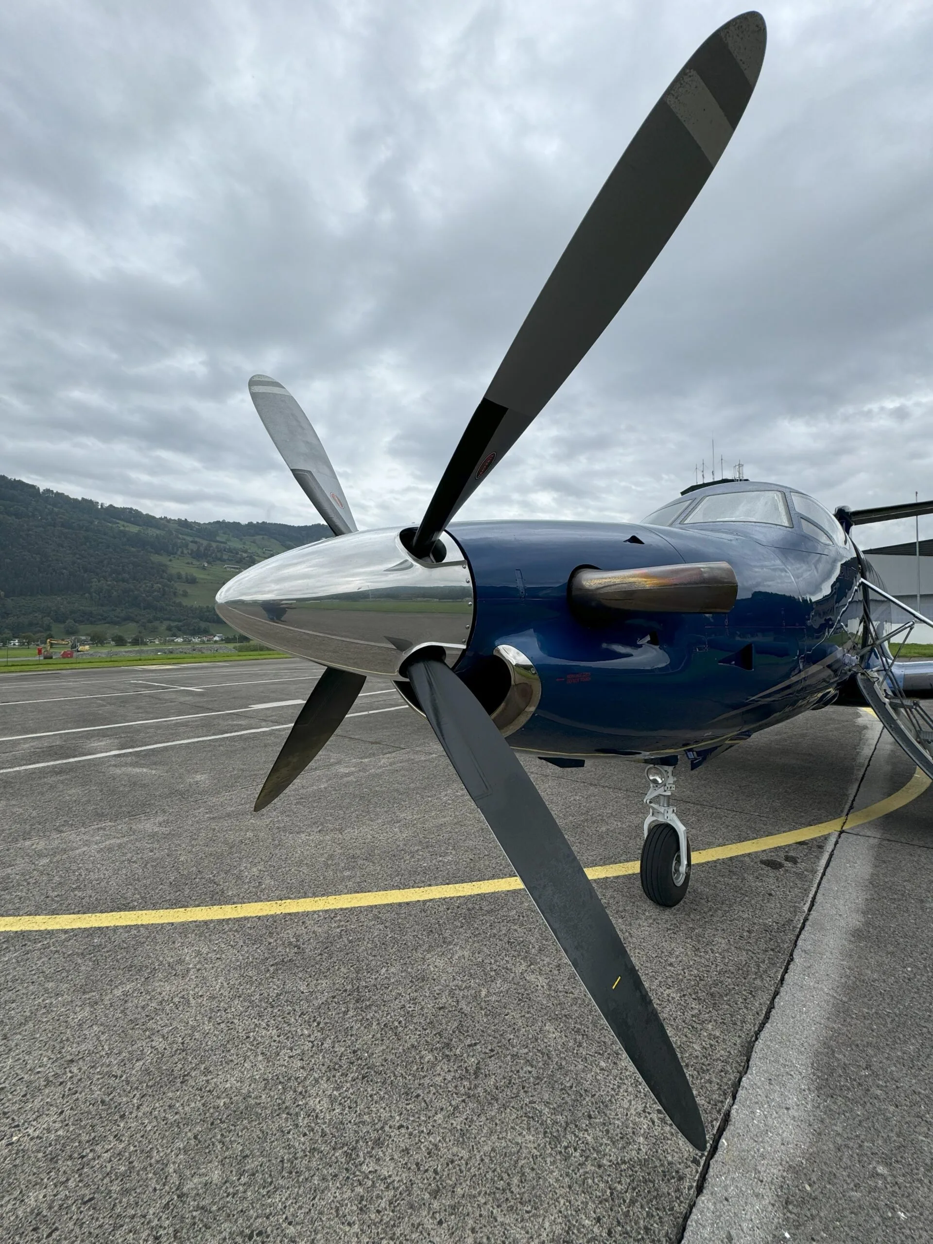 Cockpit and instrument panel of a 2008 Pilatus pc 12ng.