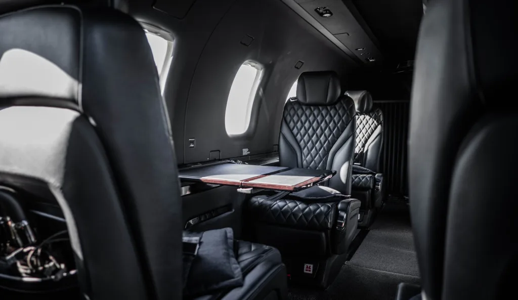 Cabin interior of a 2022 Pilatus.