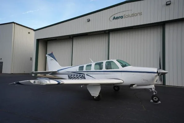 Exterior view of a 1980 Beech Bonanza A36.
