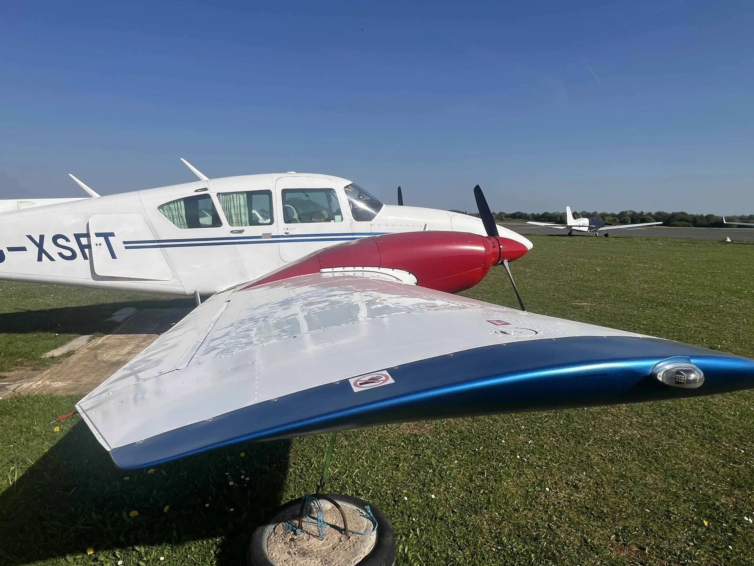 Exterior view of a 1977 Piper Aztec.