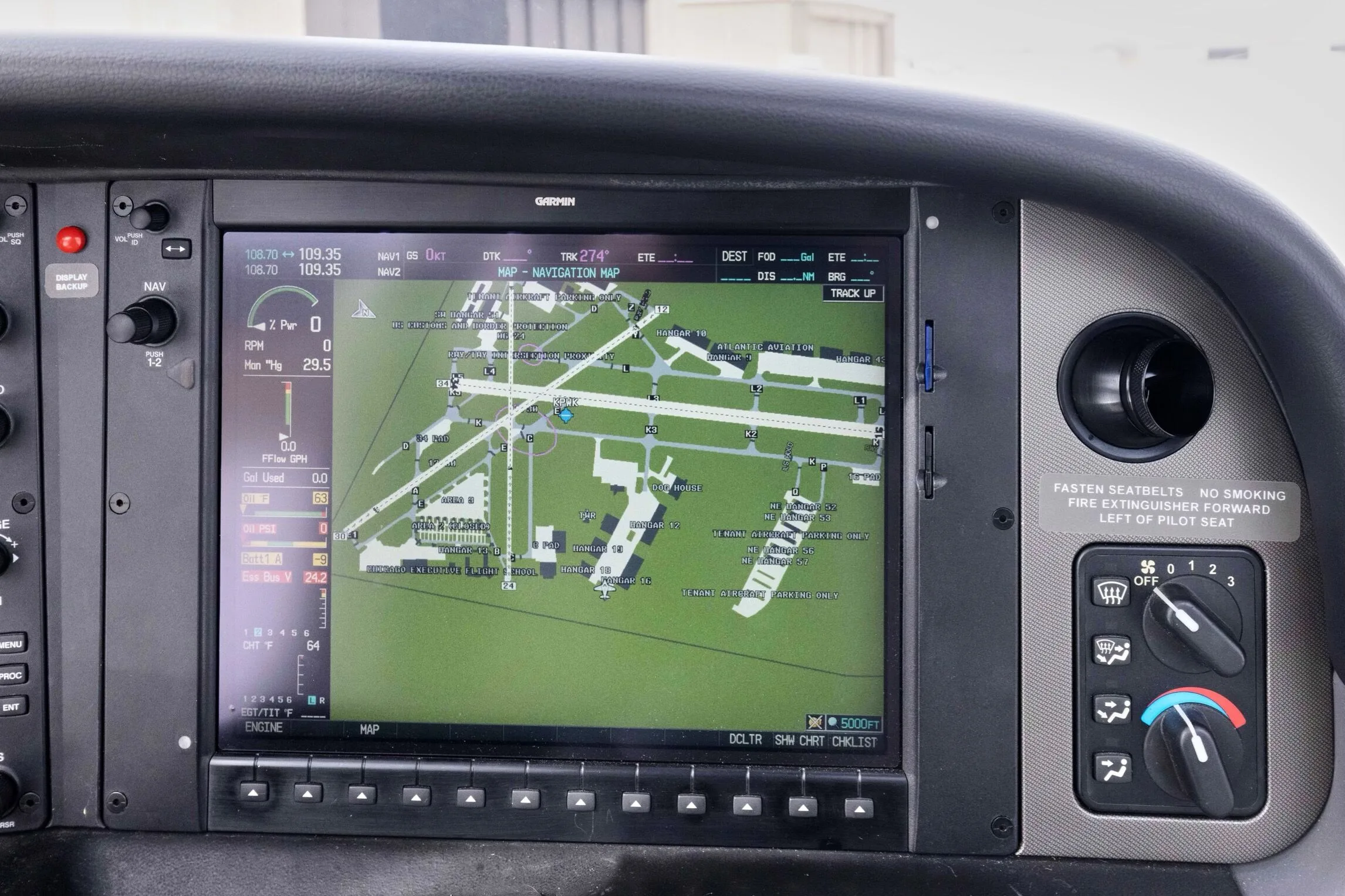 Avionics suite of a 2008 Cirrus SR22-G3 Turbo GTS.