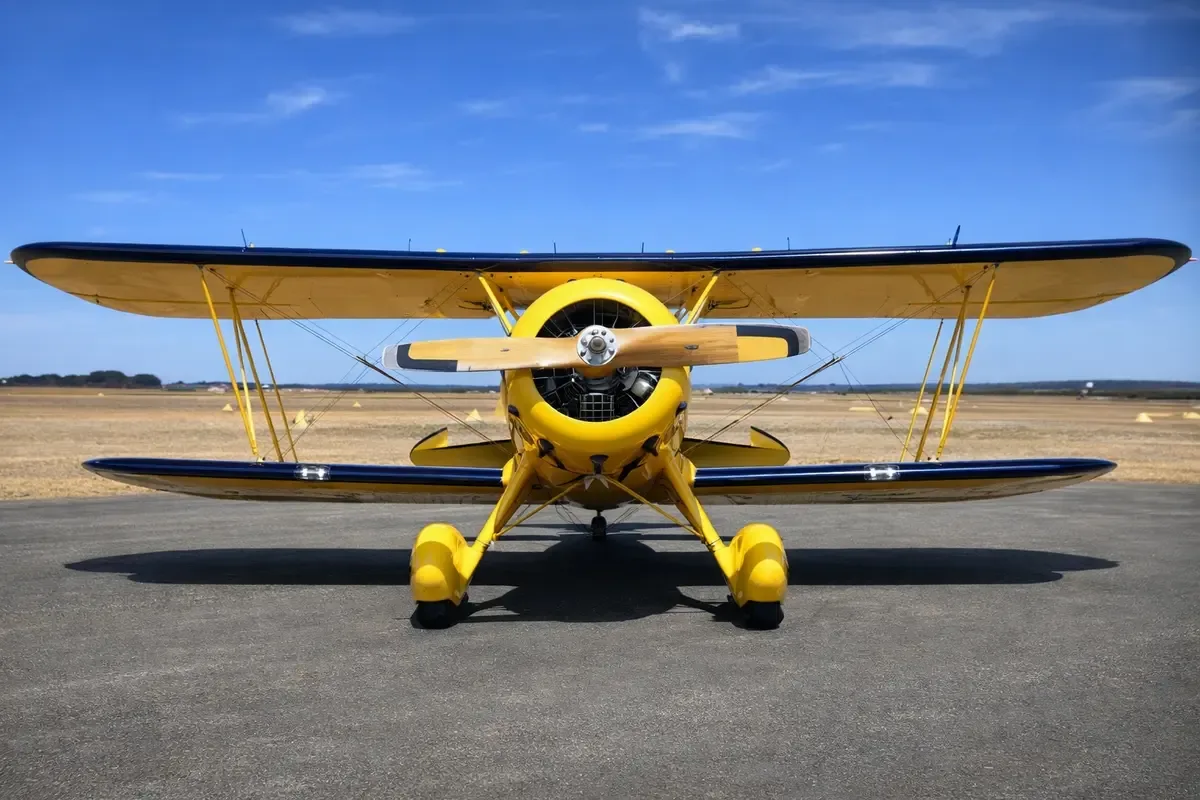 Exterior view of a 2001 Waco YMF-5C.