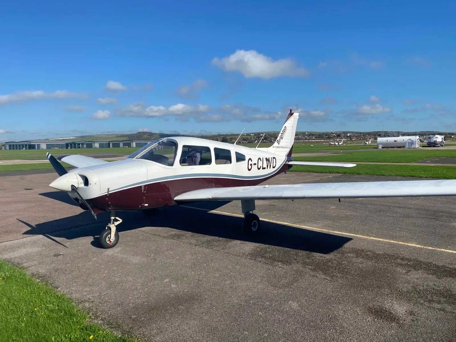 Exterior view of a 1983 Piper PA-28-161 Warrior II.