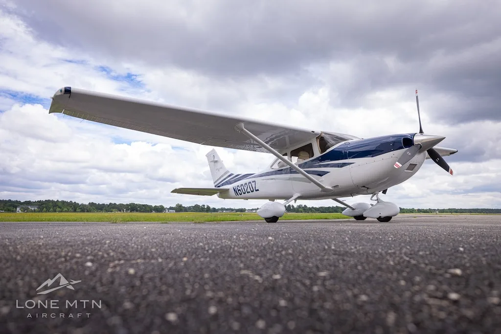 Exterior view of a 2006 Cessna T182T Skylane TC, N6020Z.