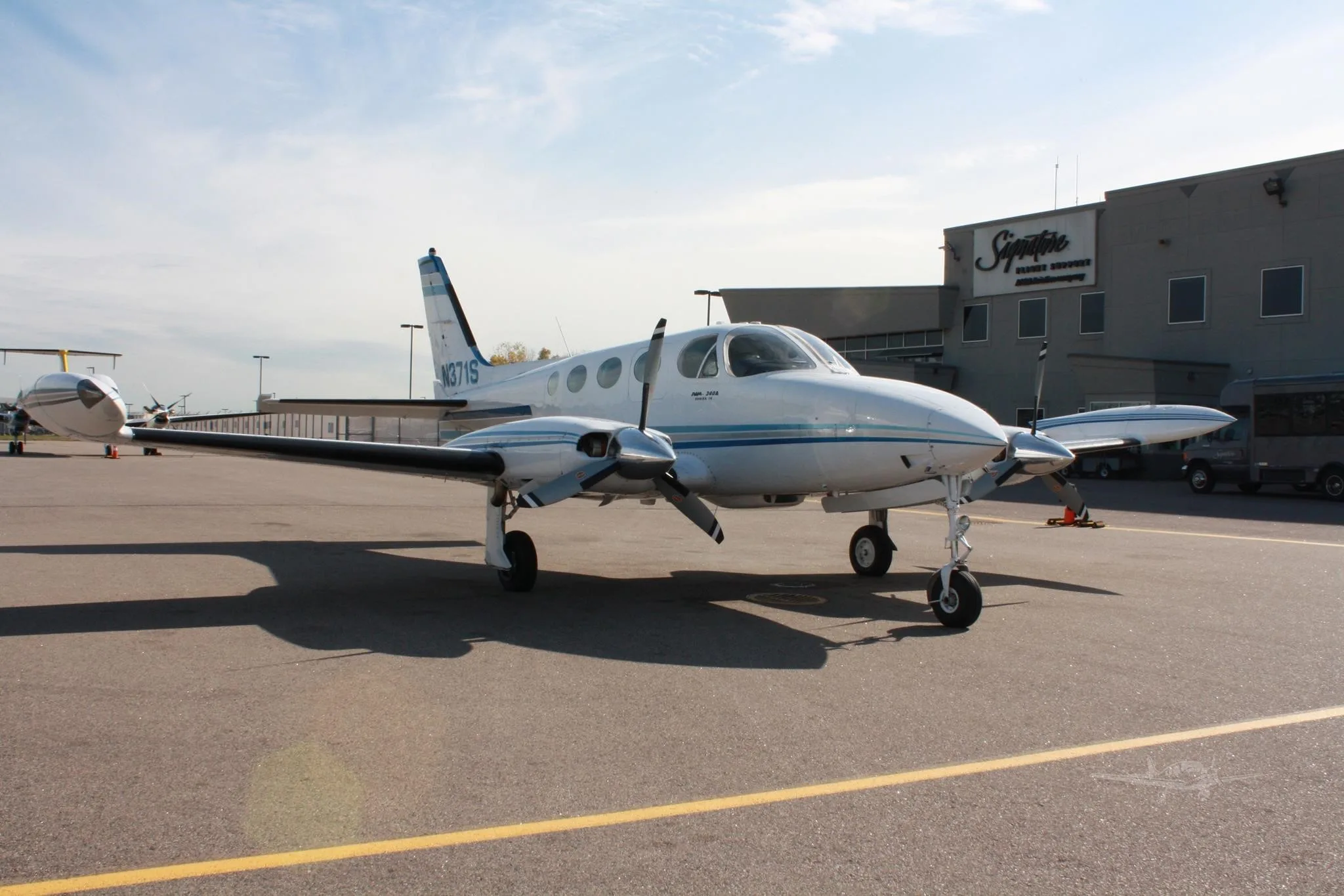 Exterior view of a 1977 CESSNA 340A, N371S.