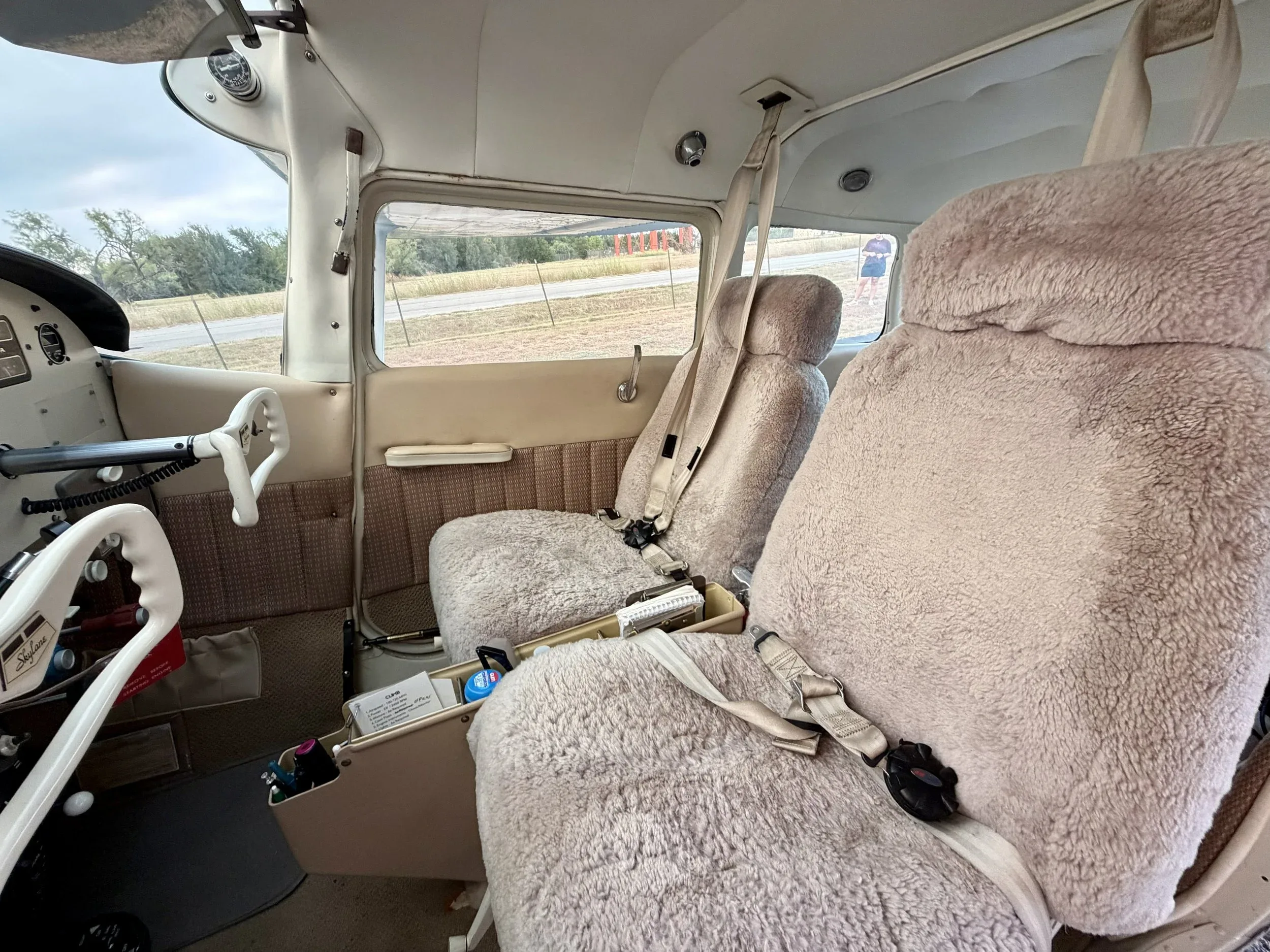 Cockpit and instrument panel of a 1963 Zane Co Aero 182F SKYLANE.