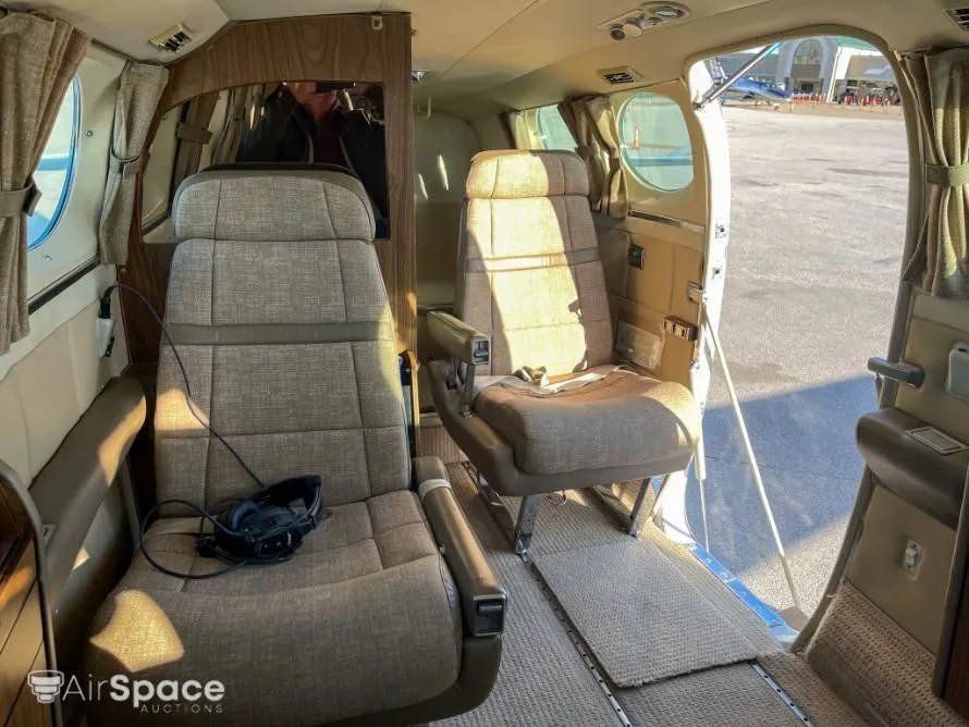 Cabin interior of a 1981 Cessna 421 Golden Eagle.