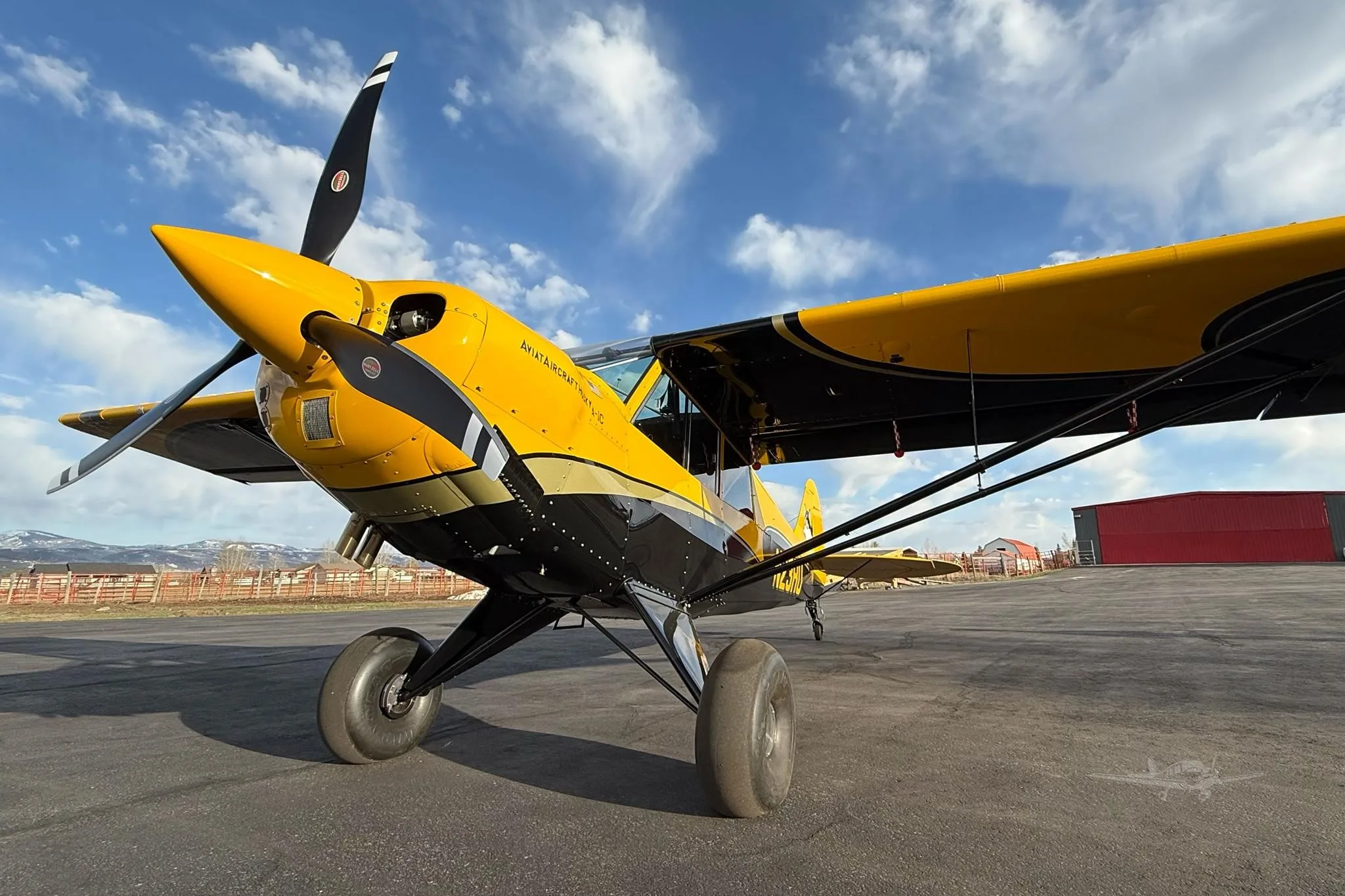 Exterior view of a 2025 AVIAT HUSKY A-1C-200, N23HU.