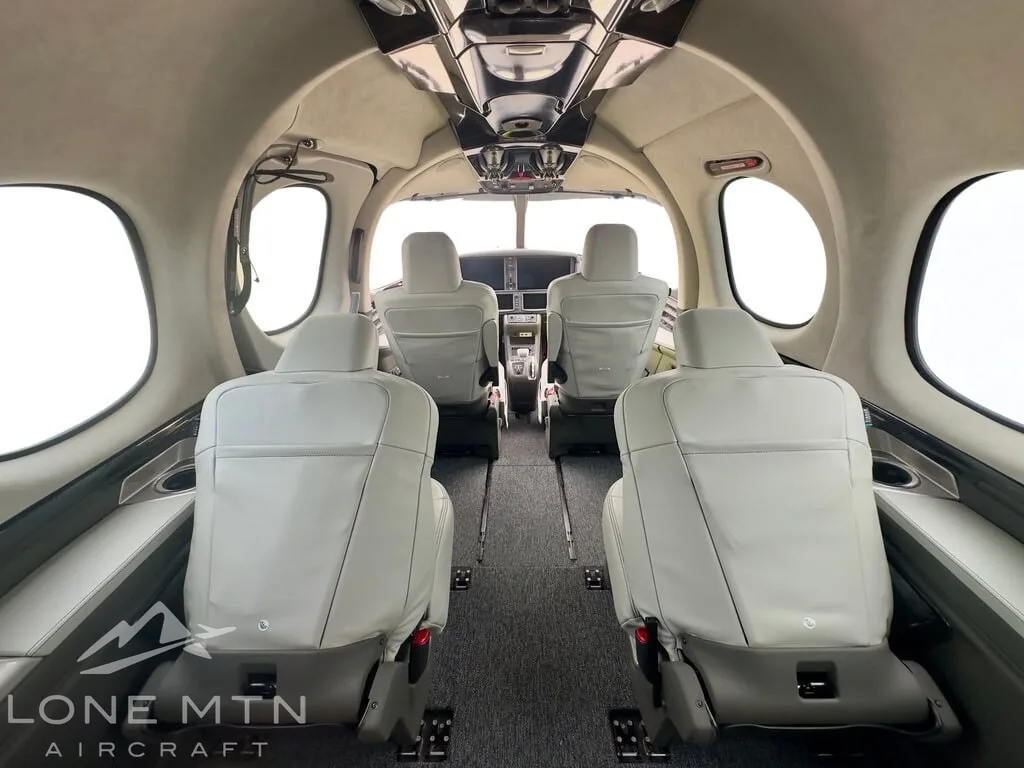 Cabin interior of a 2020 Cirrus SF50 G2 Vision Jet.