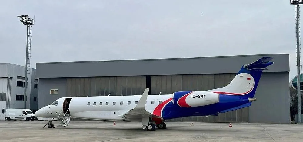 Exterior view of a 2007 Embraer Legacy 600 Montreal, QC , Canada, TC-SMY.