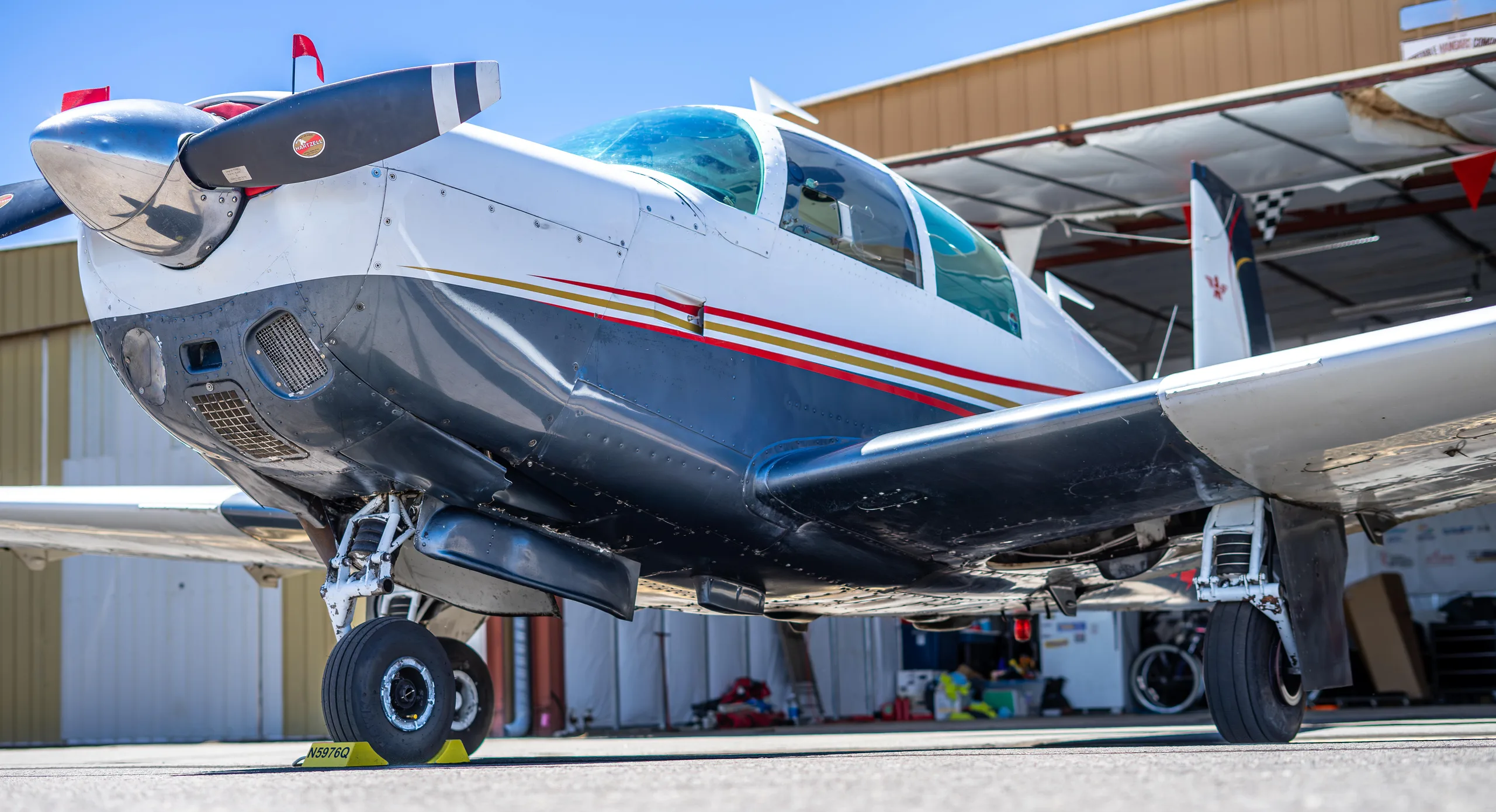Exterior view of a 1965 Mooney M20E Super 21 / Chaparral.