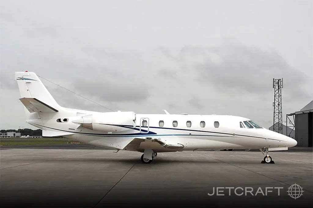 Exterior view of a 2014 Cessna Citation XLS+.