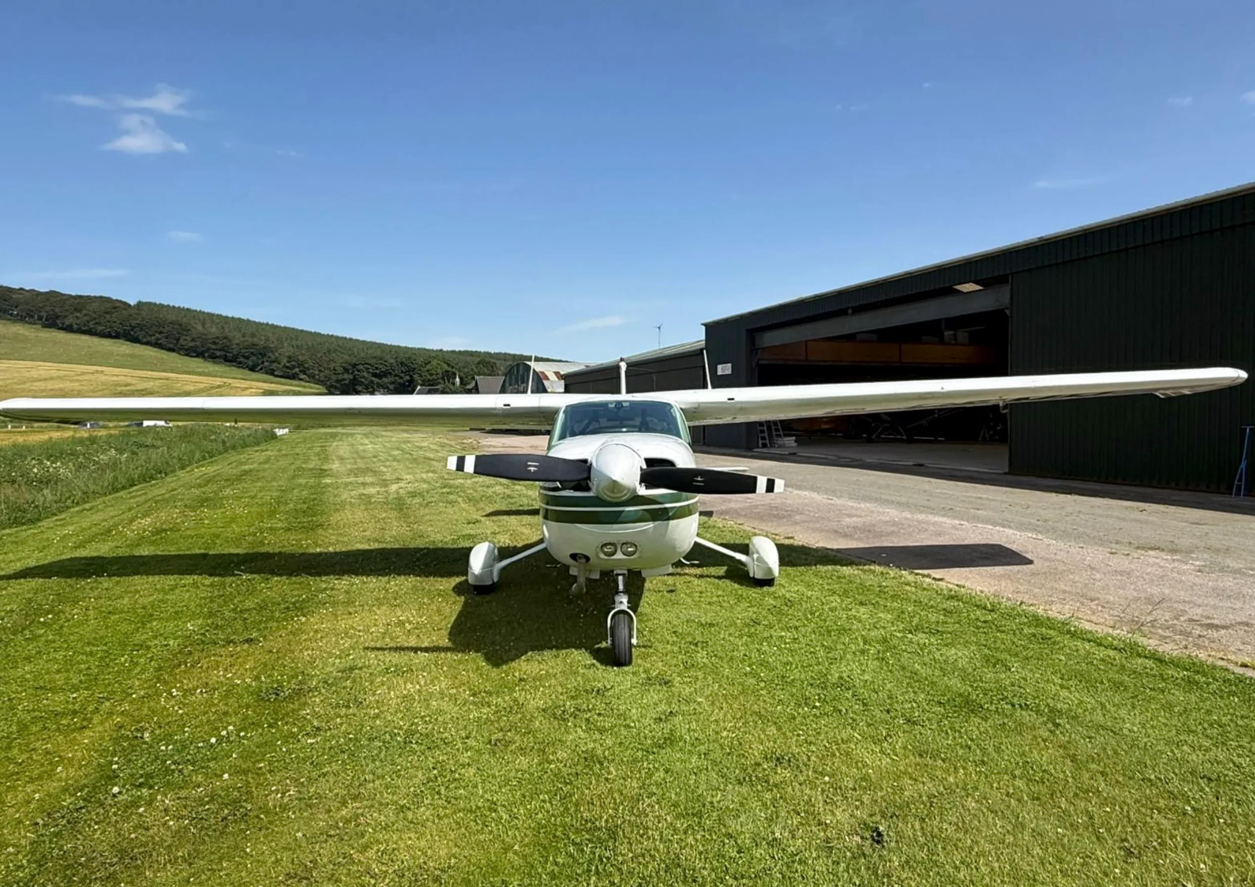 Exterior view of a 1973 Cessna 177B.