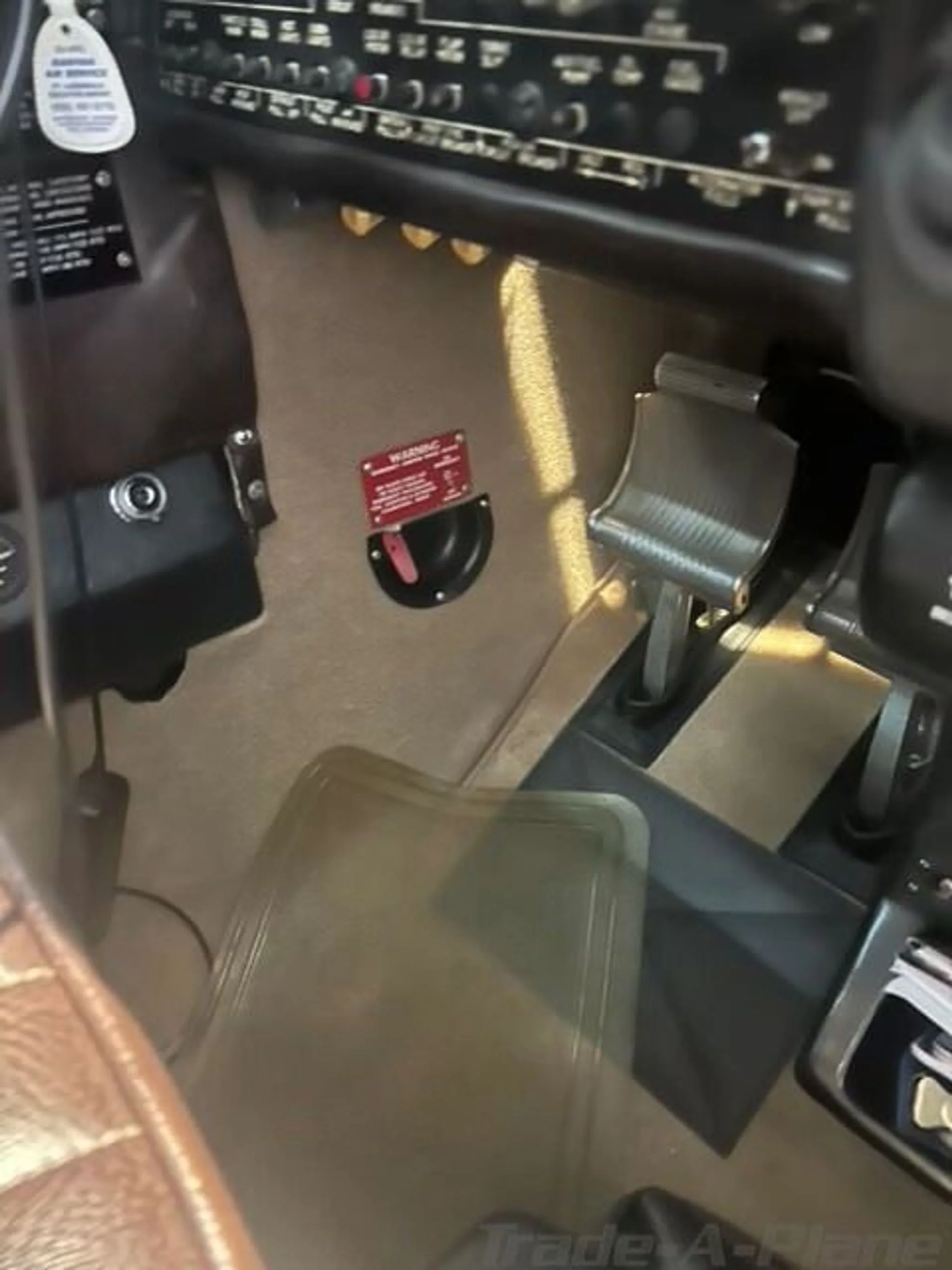 Cockpit and instrument panel of a 1975 BEECHCRAFT B55 BARON.