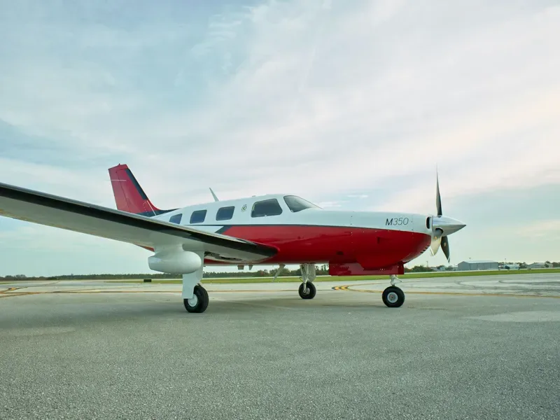 Exterior view of a 2026 Piper PA-46 M350.