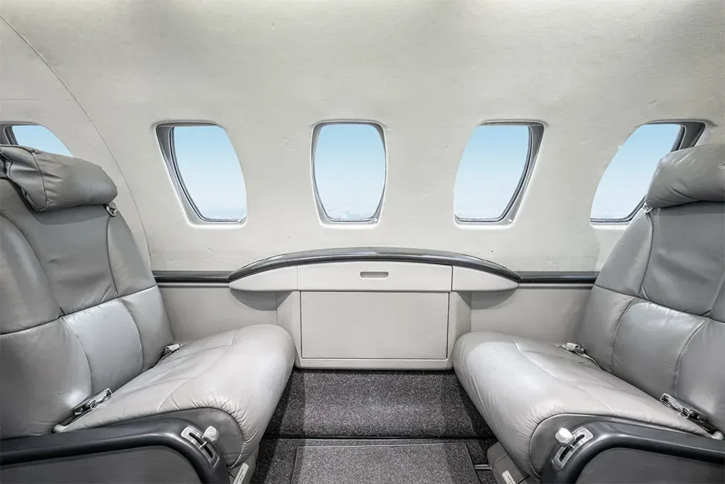 Cabin interior of a 2003 Cessna Citation.