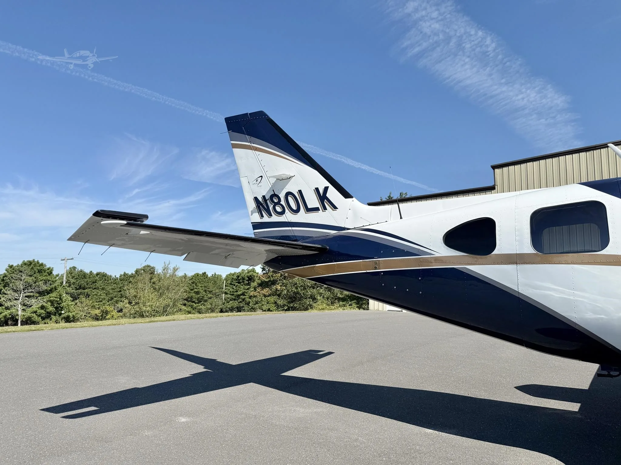 Exterior view of a 1977 PIPER NAVAJO CR, N80LK.