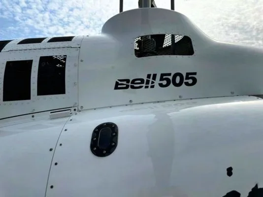 Engine detail of a 2017 Bell 505.
