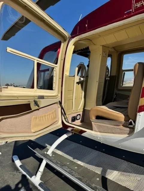 Cabin interior of a 1980 BELL 206B III.