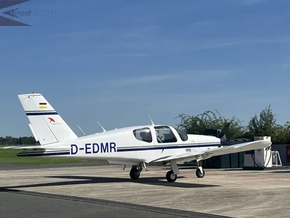Exterior view of a 1977 Beechcraft bonanza v35b 348.