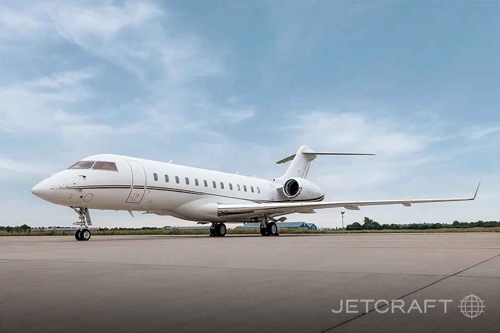 Exterior view of a 2012 Bombardier Global 6000.