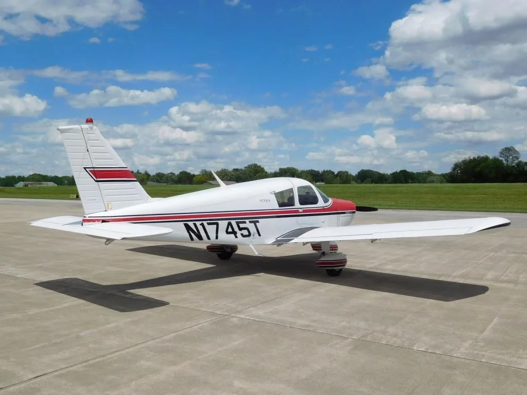 Exterior view of a 1971 Piper Cherokee 140D - N1745T Aircraft.