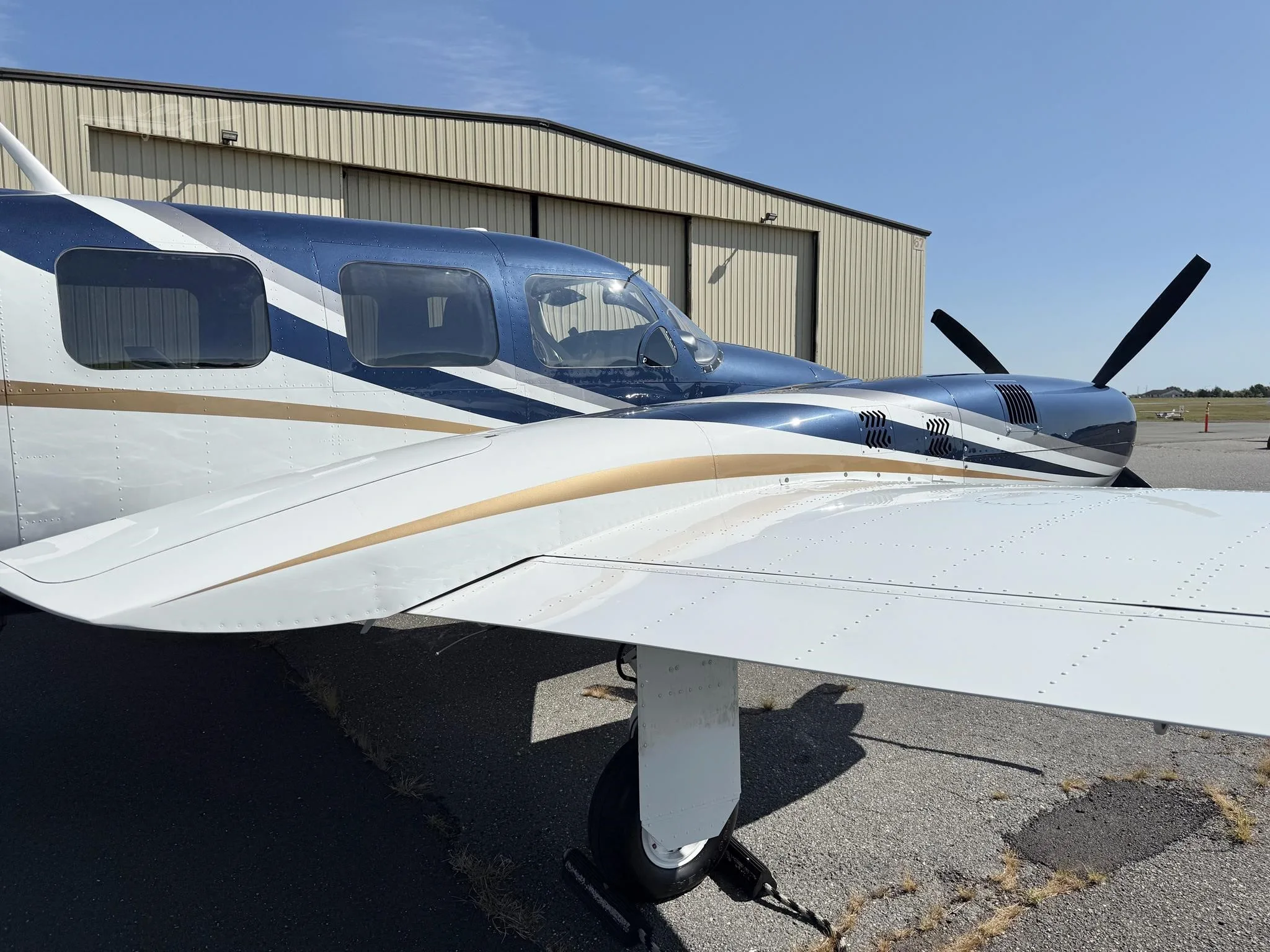 Exterior view of a 1977 PIPER NAVAJO CR, N80LK.