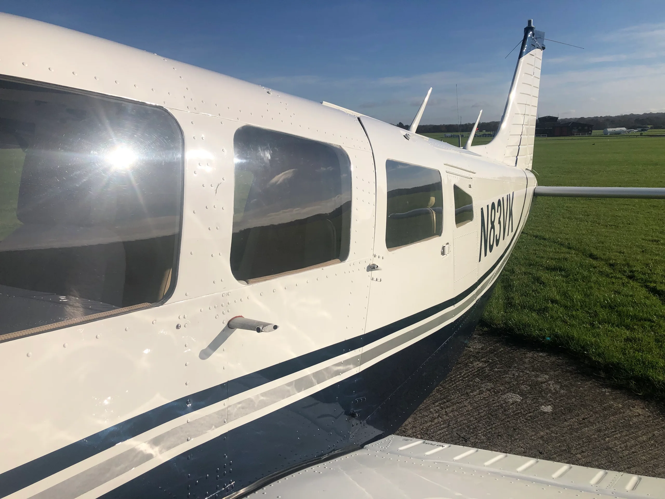 Exterior view of a 1979 Piper PA28R-180 Arrow.