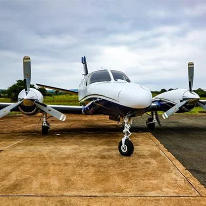 Exterior view of a 1979 Cessna 441 – Conquest II.