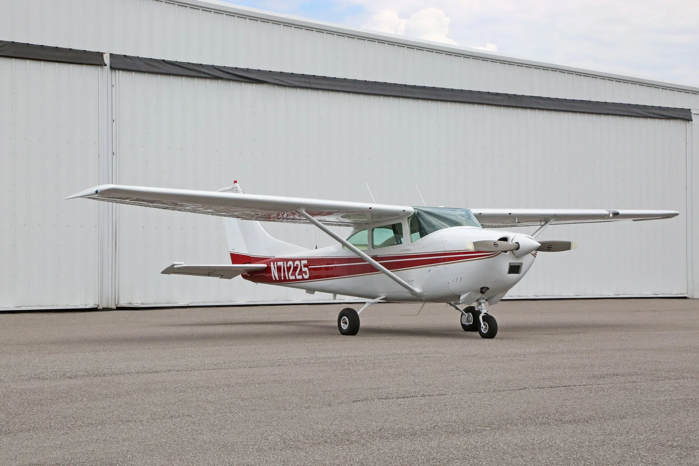 Exterior view of a 1969 Cessna 182 Skylane.