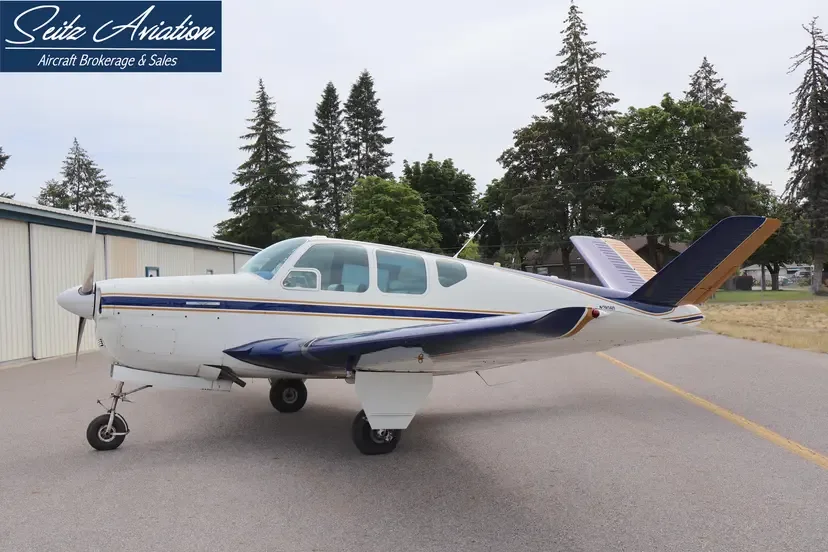 Exterior view of a 1967 Beechcraft A23-24.