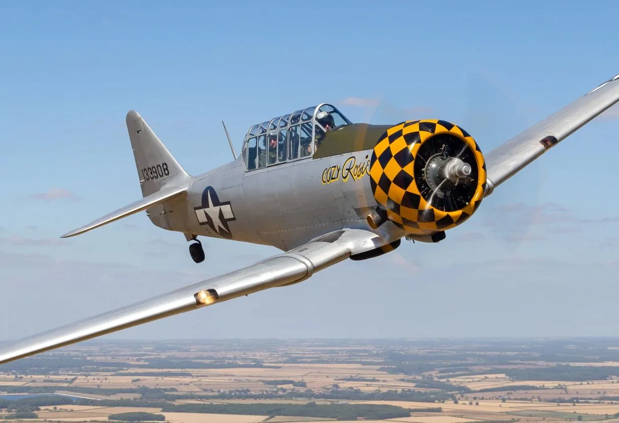 Marketing image of a 1942 North American AT-6 Texan D.
