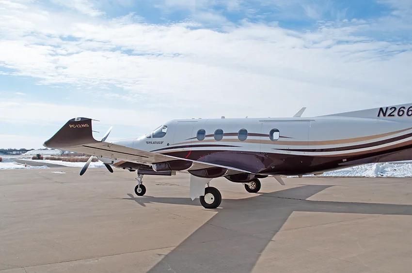 Exterior view of a 2011 Pilatus PC-12 NG - SN 1266.