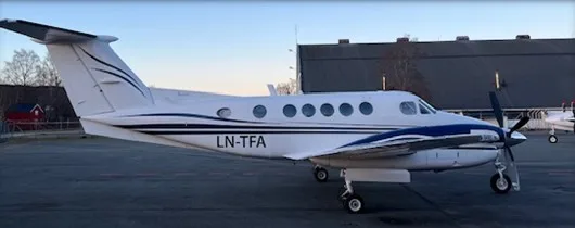 Marketing image of a 1981 Beech King Air 200.