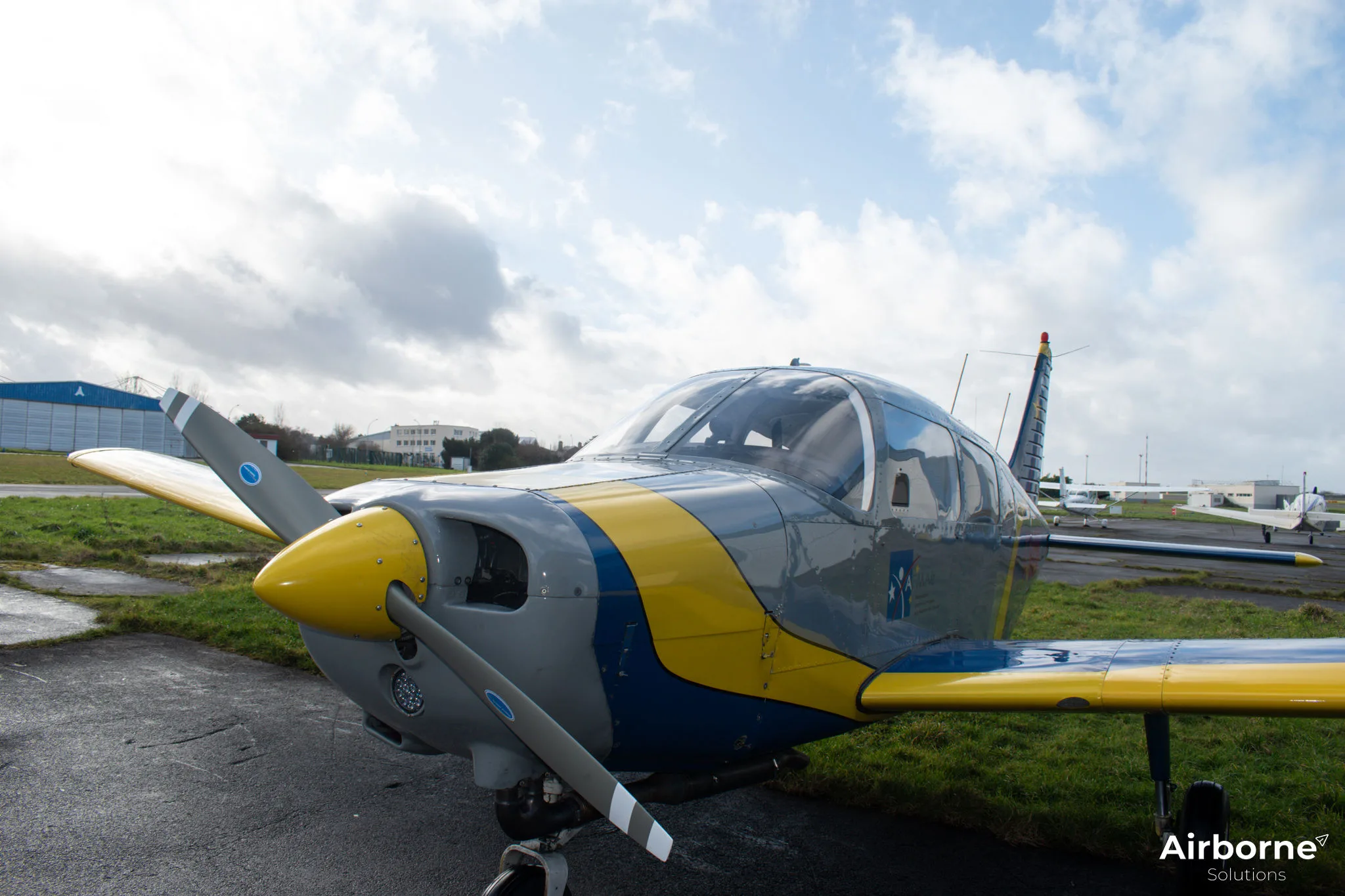Exterior view of a 1975 Piper PA-28-151 Cherokee Warrior.
