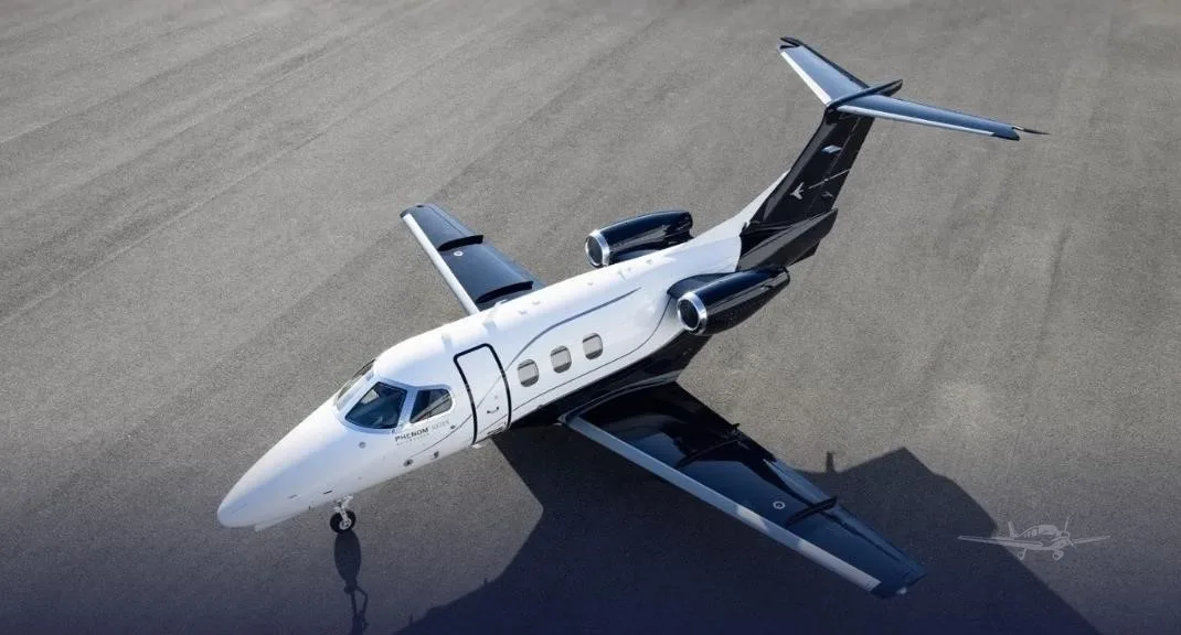 Exterior view of a 2027 EMBRAER PHENOM 100EX.
