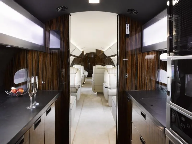 Cabin interior of a 2014 GULFSTREAM G650ER.