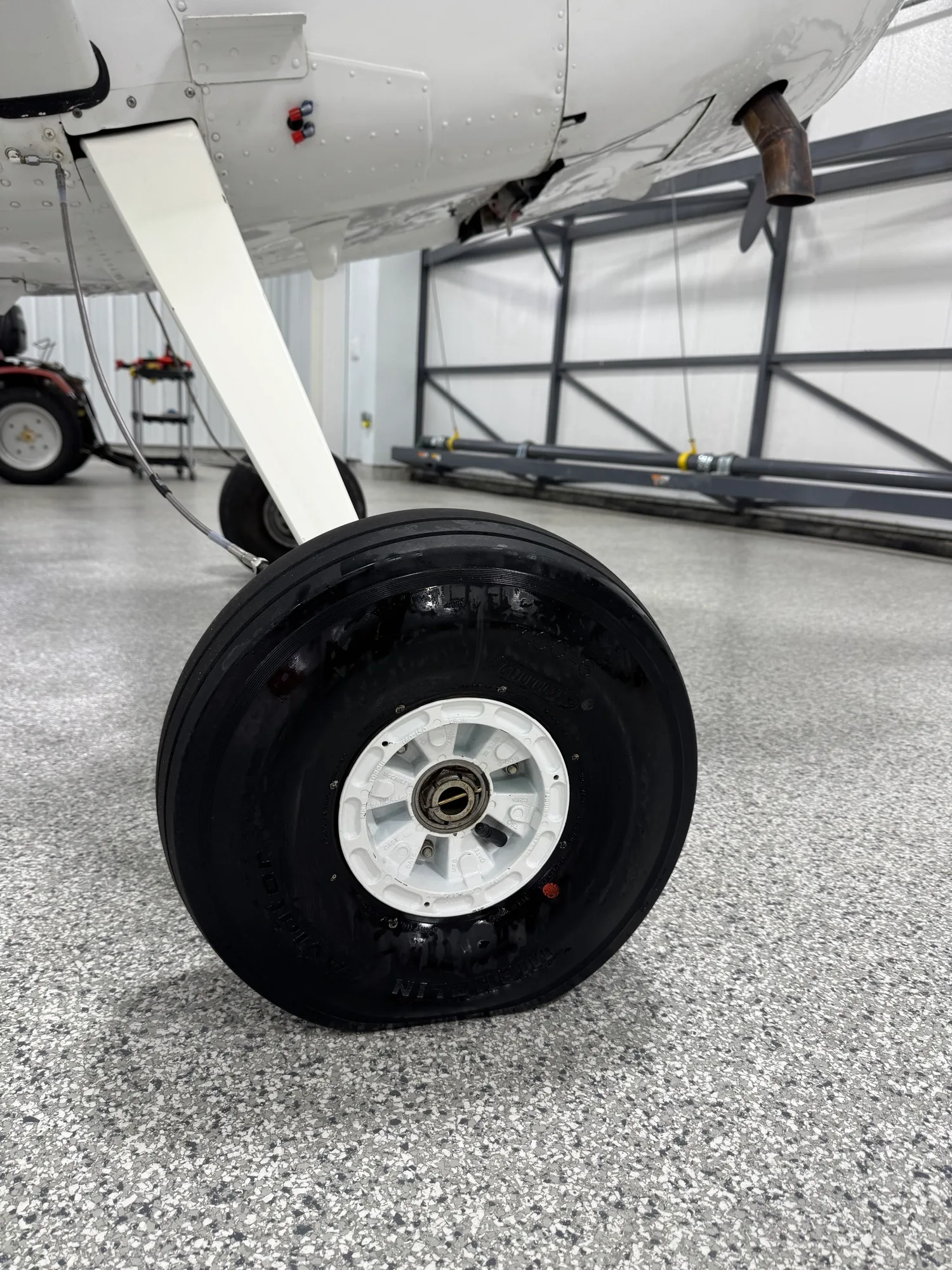 Engine detail of a 1973 Cessna 185 - Canadian Aircraft Sales.