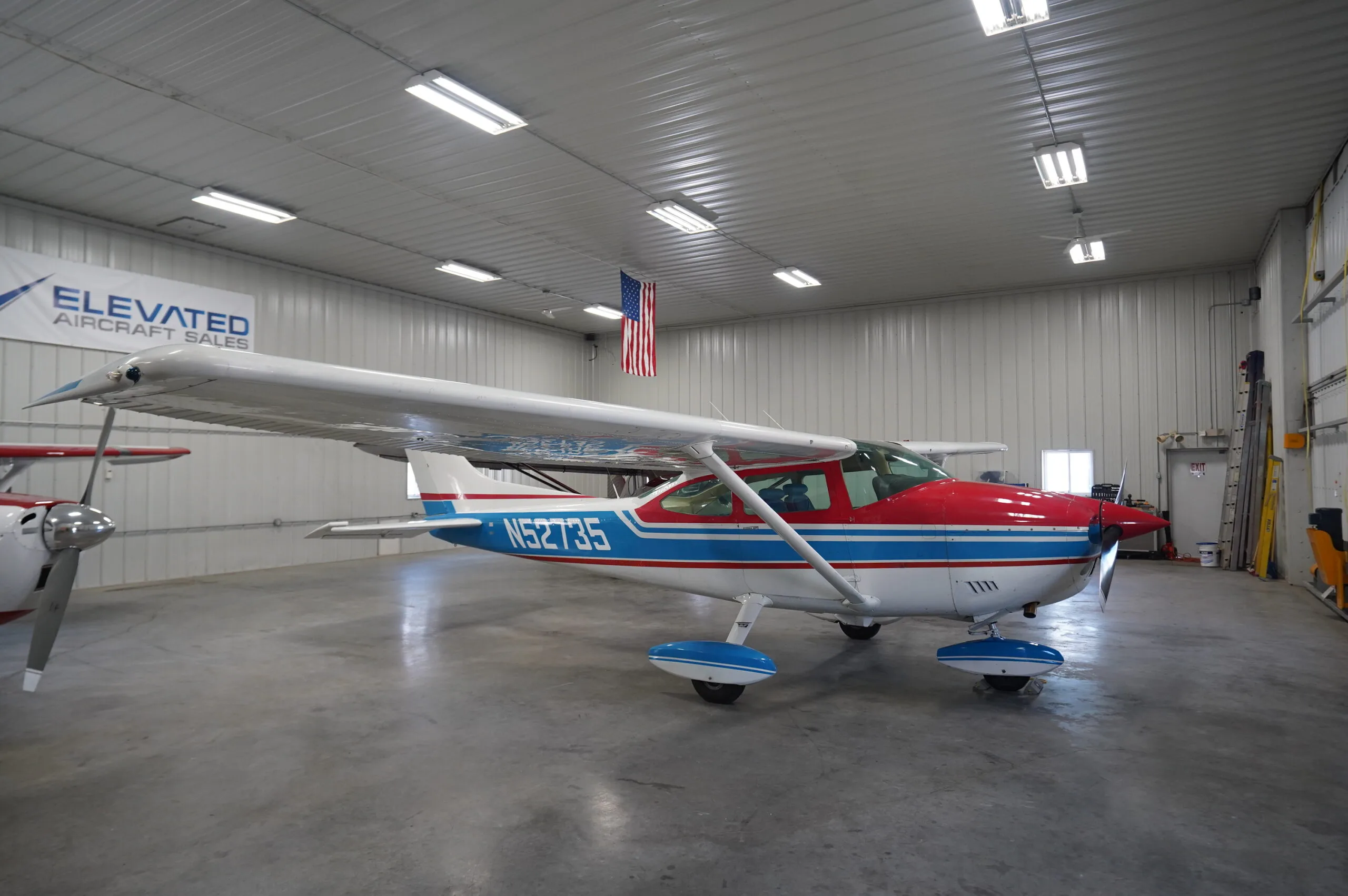 Exterior view of a 1974 Cessna, N52735.