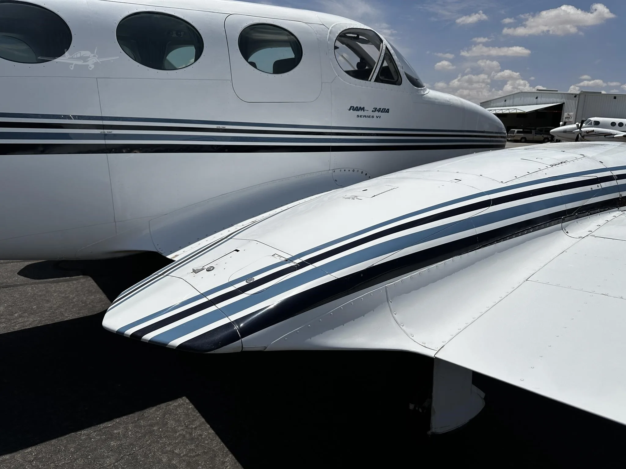 Exterior view of a 1982 CESSNA 340A, N340MB.