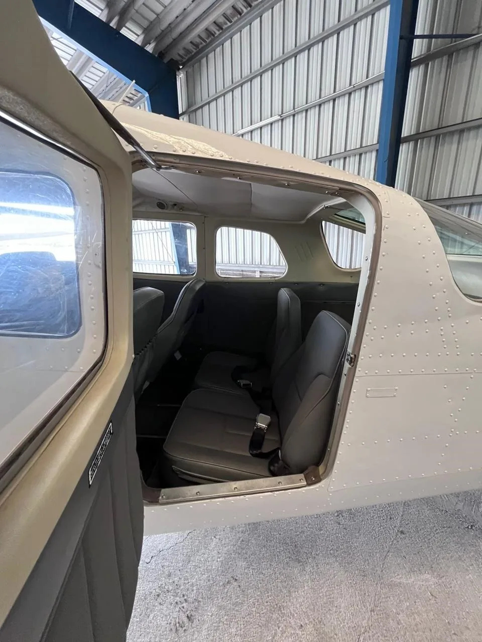 Cabin interior of a 1967 CESSNA P206 SUPER SKYLANE.