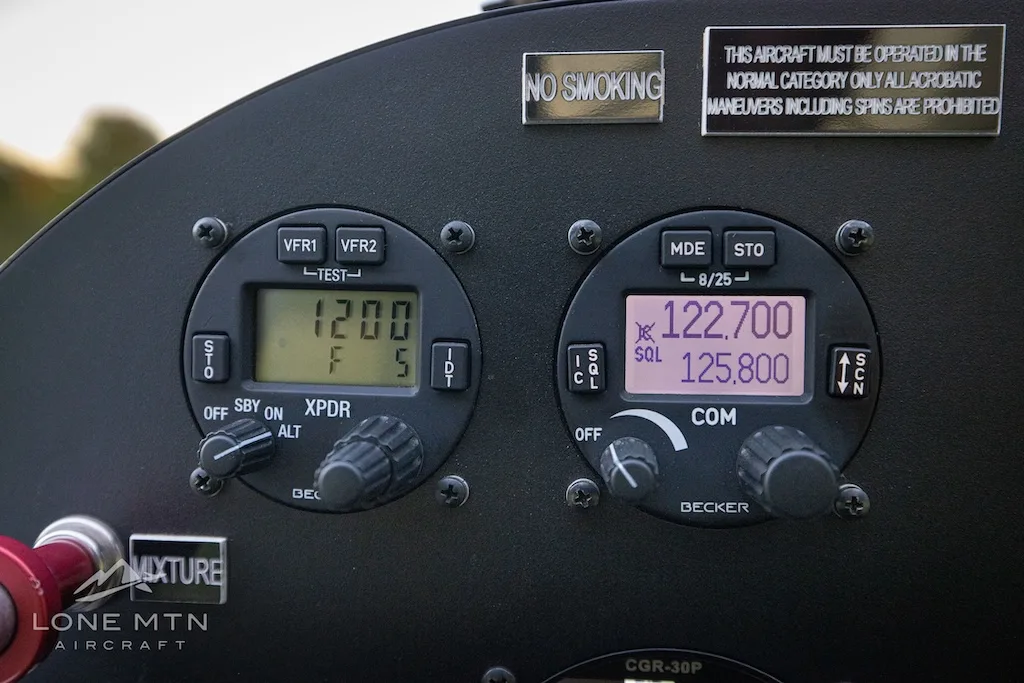 Avionics suite of a 1978 Piper PA-18-150.