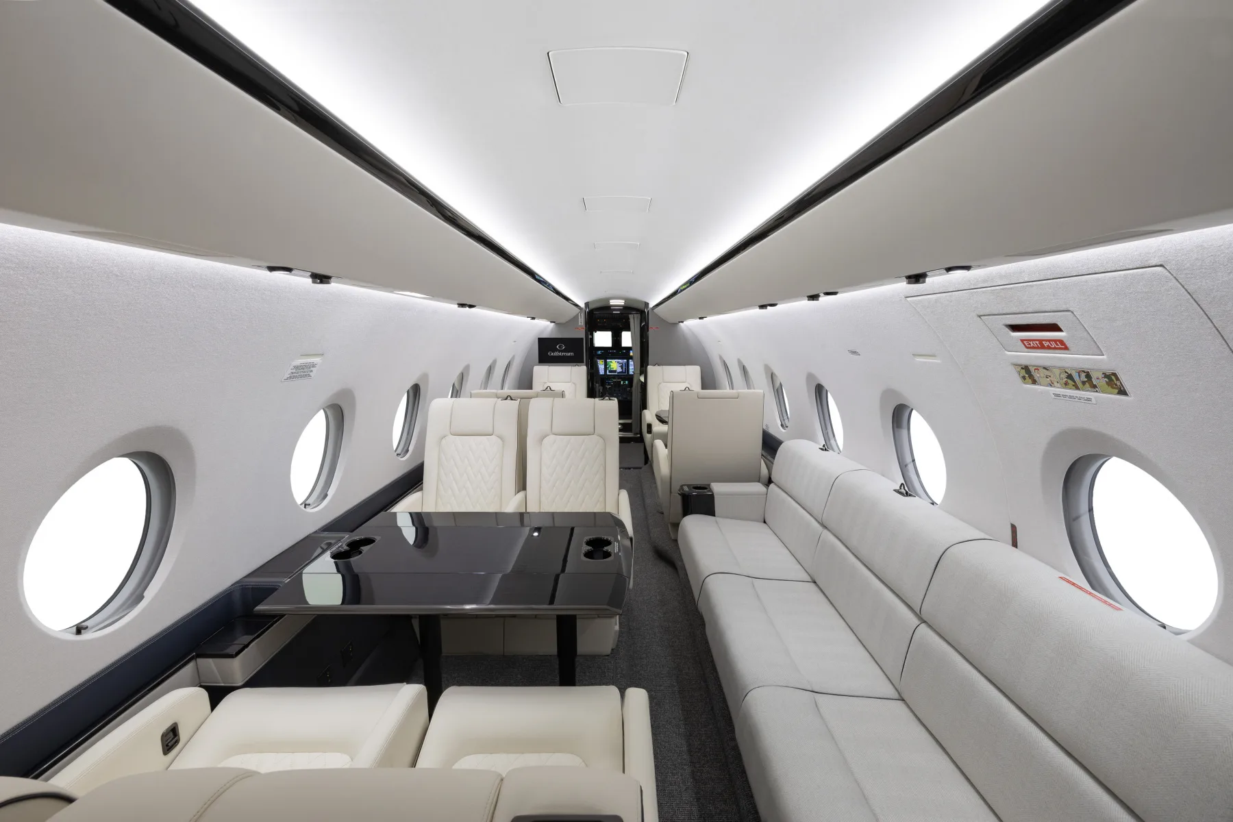 Cabin interior of a Gulfstream G280 –.