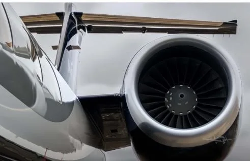 Engine detail of a 2007 EMBRAER LEGACY 600.